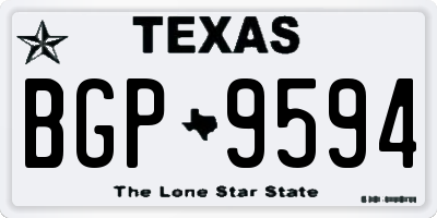 TX license plate BGP9594