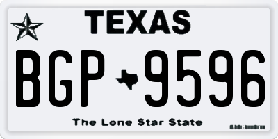 TX license plate BGP9596