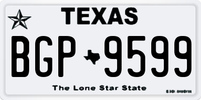 TX license plate BGP9599