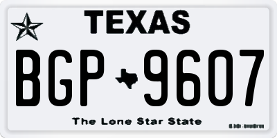 TX license plate BGP9607