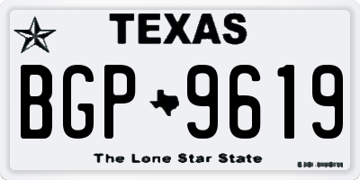 TX license plate BGP9619