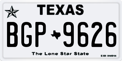 TX license plate BGP9626