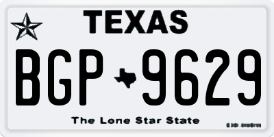 TX license plate BGP9629