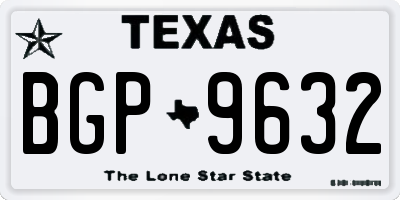 TX license plate BGP9632