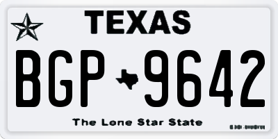 TX license plate BGP9642