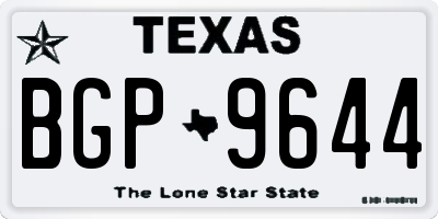 TX license plate BGP9644