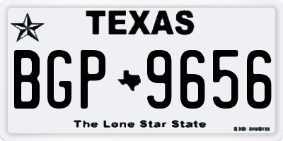 TX license plate BGP9656