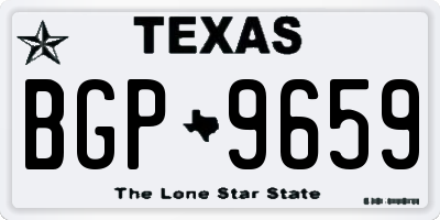 TX license plate BGP9659