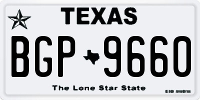 TX license plate BGP9660