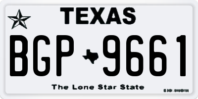 TX license plate BGP9661