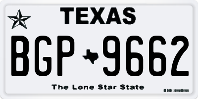 TX license plate BGP9662