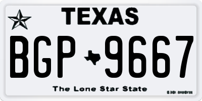 TX license plate BGP9667