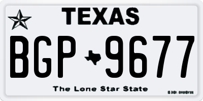 TX license plate BGP9677