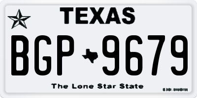 TX license plate BGP9679