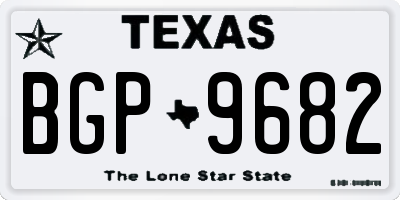 TX license plate BGP9682