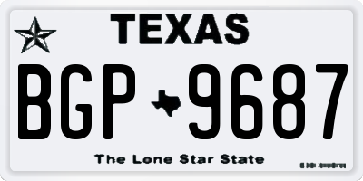 TX license plate BGP9687