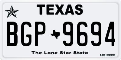 TX license plate BGP9694
