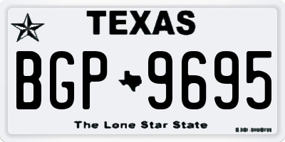 TX license plate BGP9695