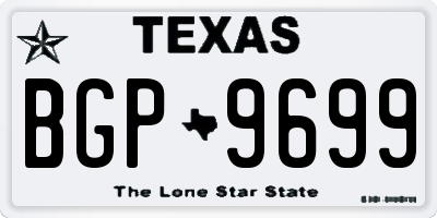 TX license plate BGP9699