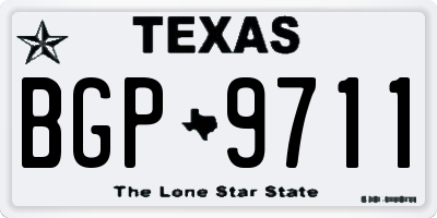 TX license plate BGP9711