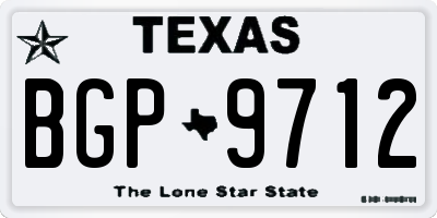 TX license plate BGP9712