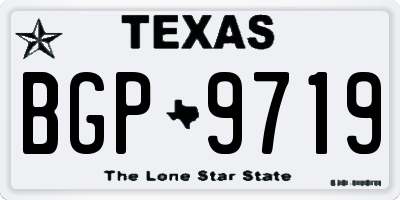TX license plate BGP9719