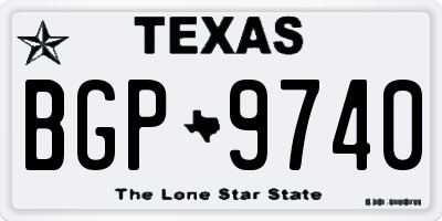 TX license plate BGP9740