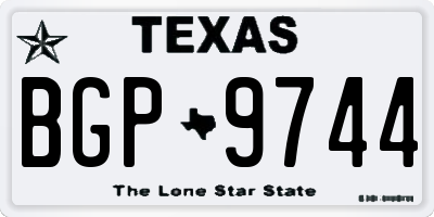 TX license plate BGP9744