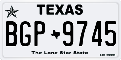 TX license plate BGP9745