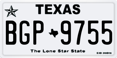 TX license plate BGP9755