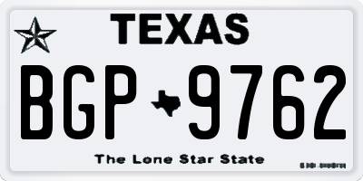 TX license plate BGP9762