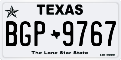 TX license plate BGP9767
