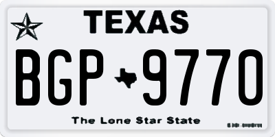 TX license plate BGP9770
