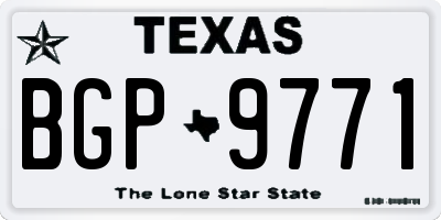TX license plate BGP9771