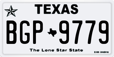 TX license plate BGP9779