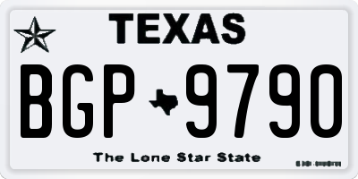 TX license plate BGP9790