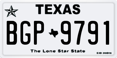 TX license plate BGP9791