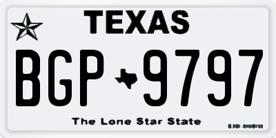 TX license plate BGP9797