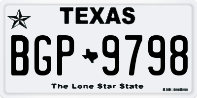 TX license plate BGP9798