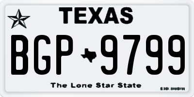 TX license plate BGP9799