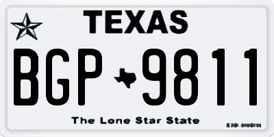 TX license plate BGP9811