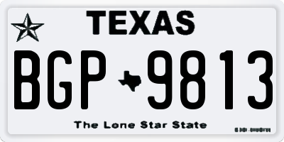 TX license plate BGP9813