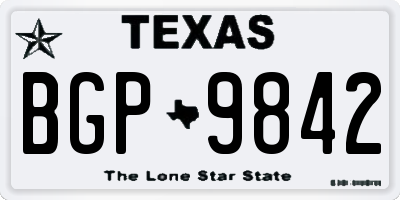 TX license plate BGP9842