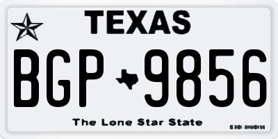 TX license plate BGP9856