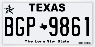 TX license plate BGP9861