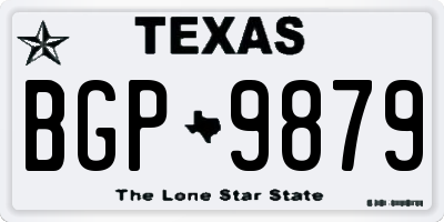 TX license plate BGP9879