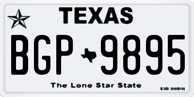 TX license plate BGP9895