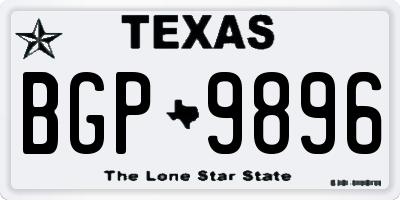 TX license plate BGP9896