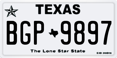 TX license plate BGP9897