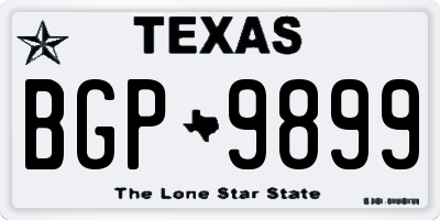 TX license plate BGP9899